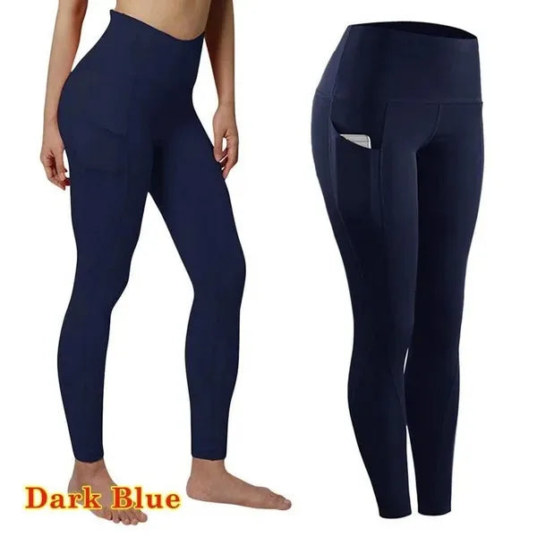 High Waist Elastic Workout Leggings with Tummy Control