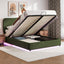 Hydraulic Storage Bed with RGB LED Lights and Bluetooth Speaker