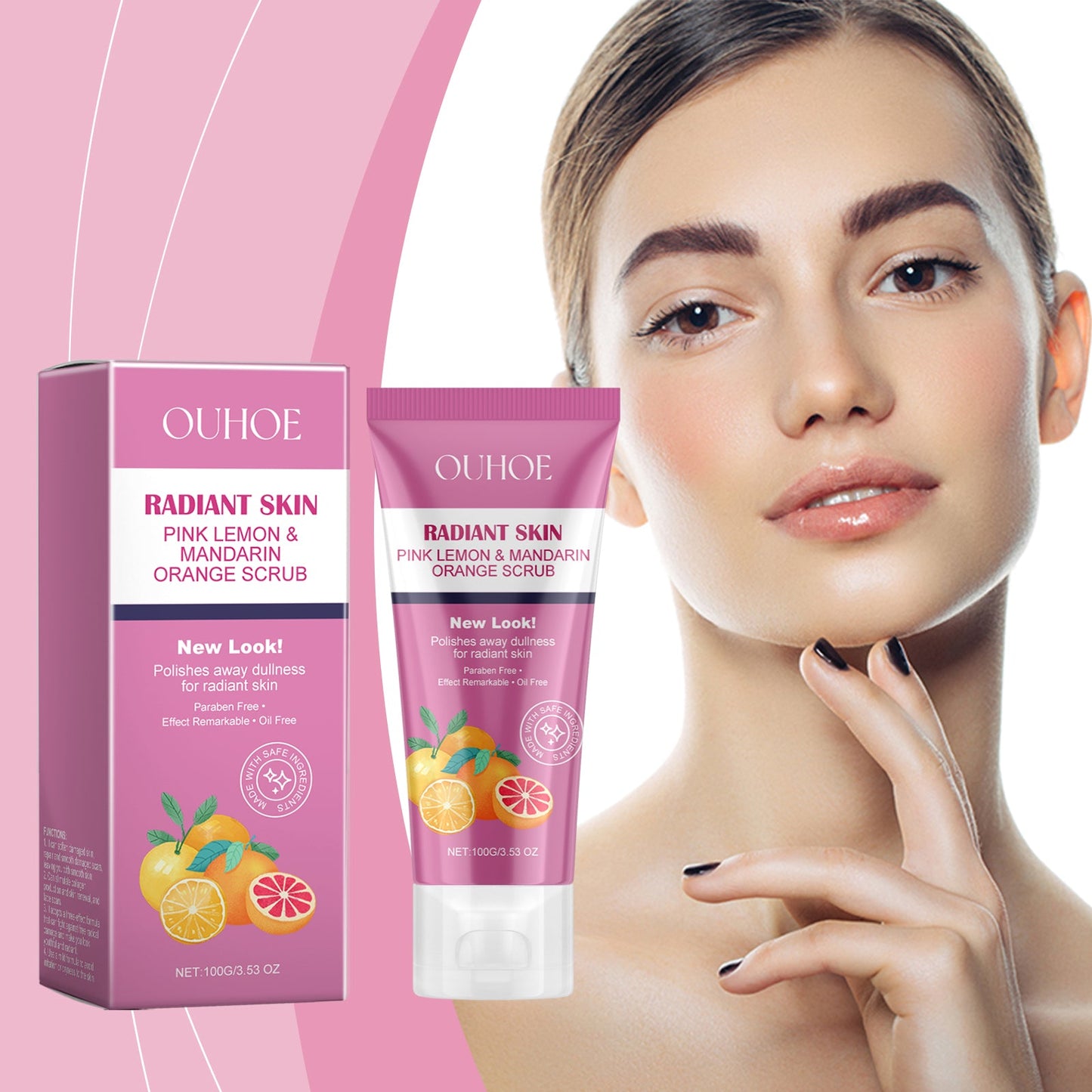 Brightening Face Scrub, Gently Cleansing Exfoliating Dead Skin Brightening Soft Cleansing Scrub - Korvel