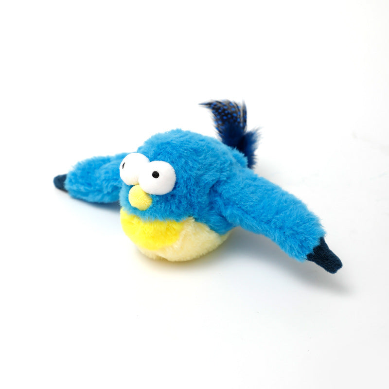 Rechargeable Chirping Flapping Bird Interactive Cat Toy