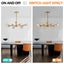 Modern Crystal Chandeliers, 9 Lights Golden Chandelier for Living Room Bedroom (Bulbs Not Included) - Korvel