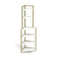 6-story corner open bookshelf, modern bookshelf, wooden frame, independent bookshelf unit, - Korvel
