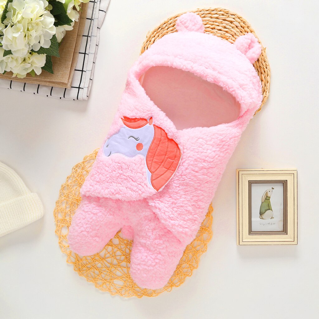 Jumpsuit en Une Pièce pour Bébé avec Couverture Chaude en Dessin Animé Mignon