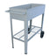 Aveyas mobile metal elevated garden bed cart, with legs, elevated flowerpot box with wheels (gray) - Korvel