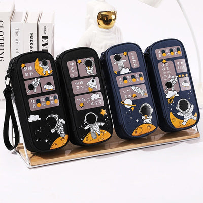 Pencil Case For Elementary School Students Pencil Case Large Capacity Children Simple Multifunctional Universe Star Stationery Box - Korvel