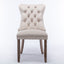 Nikki Collection Modern High-end Tufted Solid Wood Contemporary Velvet Upholstered Dining Chair 2-Pcs SetBeige - Korvel