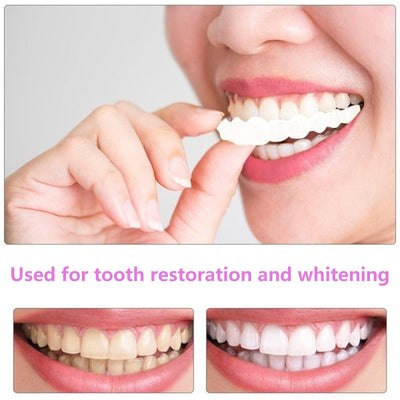Upper Teeth And Lower Teeth Simulation Braces Non-Porous Braces Whitening Sleeves Second-Generation Silicone Simulation Teeth Dentures - Korvel