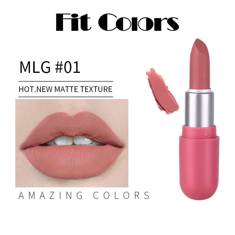 Fit Colors Mini Capsule Matte Lipstick Matte Velvet Does Not Fade Portable Mini Lipstick - Korvel