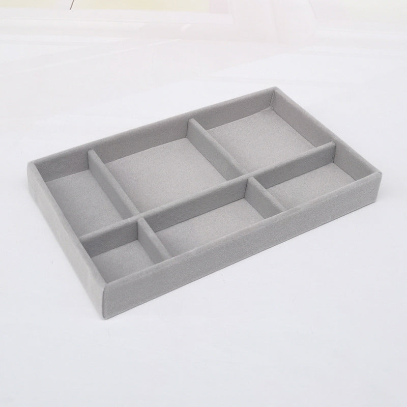 Organisateur de Bijoux Empilable en Velours pour Bagues, Boucles d'Oreilles et Colliers