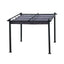 10x10 Ft Outdoor Retractable Pergola with Canopy - Gray
