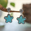 Artificial Turquoise Alloy Star Earrings - Korvel