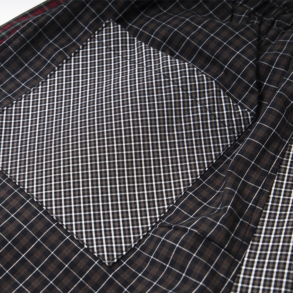 Trendy Men's Casual Plaid Trousers with Unique Design