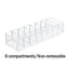 Household Transparent Divided Cosmetic Storage Box Sorting and Detachable Plastic Desktop Storage Box - Korvel