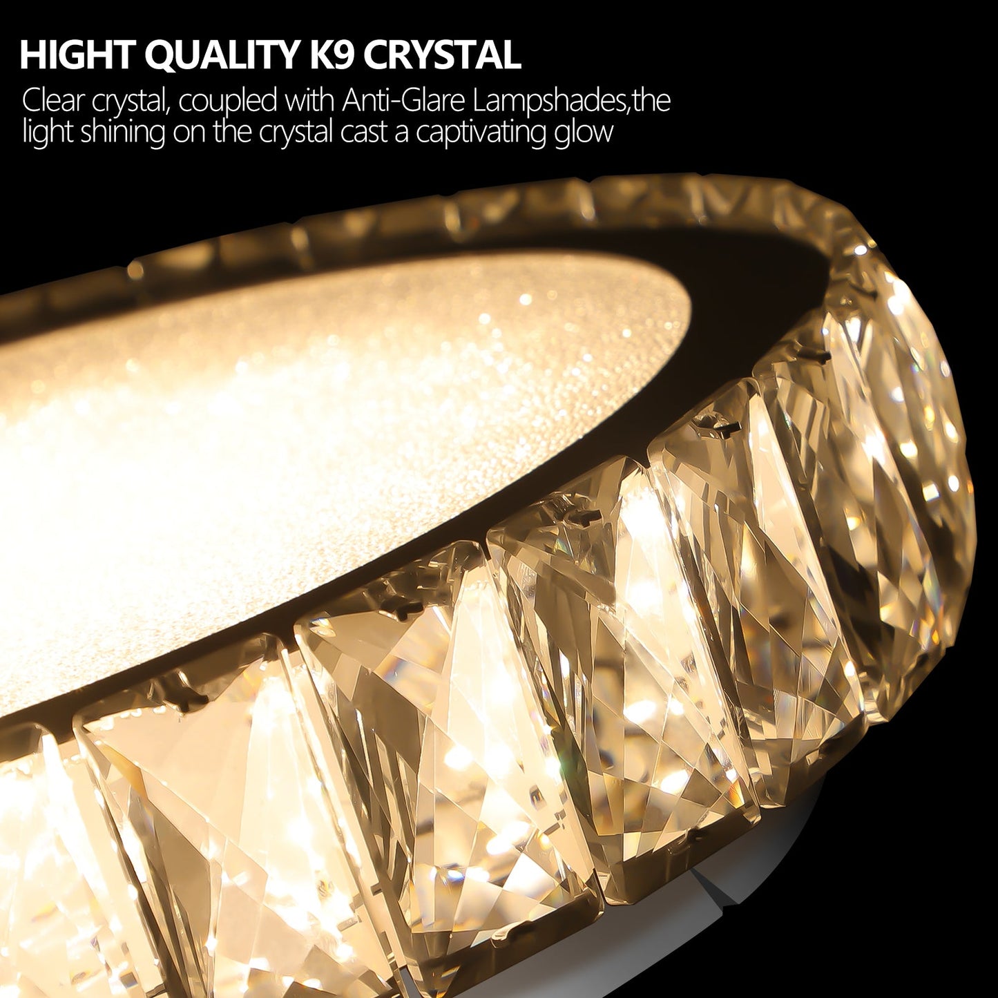 Elegant Embedded Crystal Chandelier