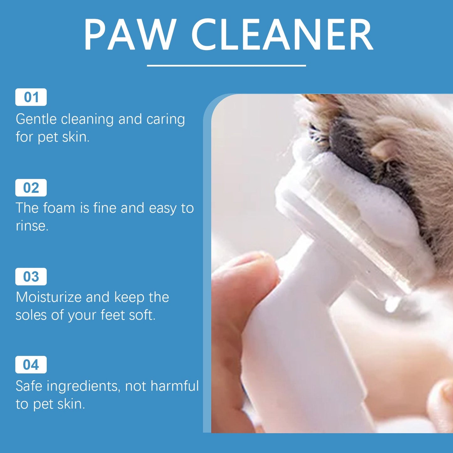 Nettoyant Doux pour Pattes d'Animaux pour Chiens et Chats