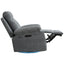 270 degree rotating electric recliner speaker with LED light, USB+C charging port, extendable foot pedal, adjustable backrest - Korvel