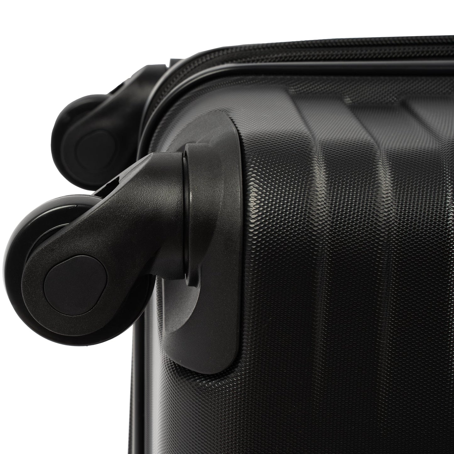 Hardshell Luggage Sets 3 Pcs Spinner Suitcase with TSA Lock Lightweight 20''24''28''   Black + ABS - Korvel