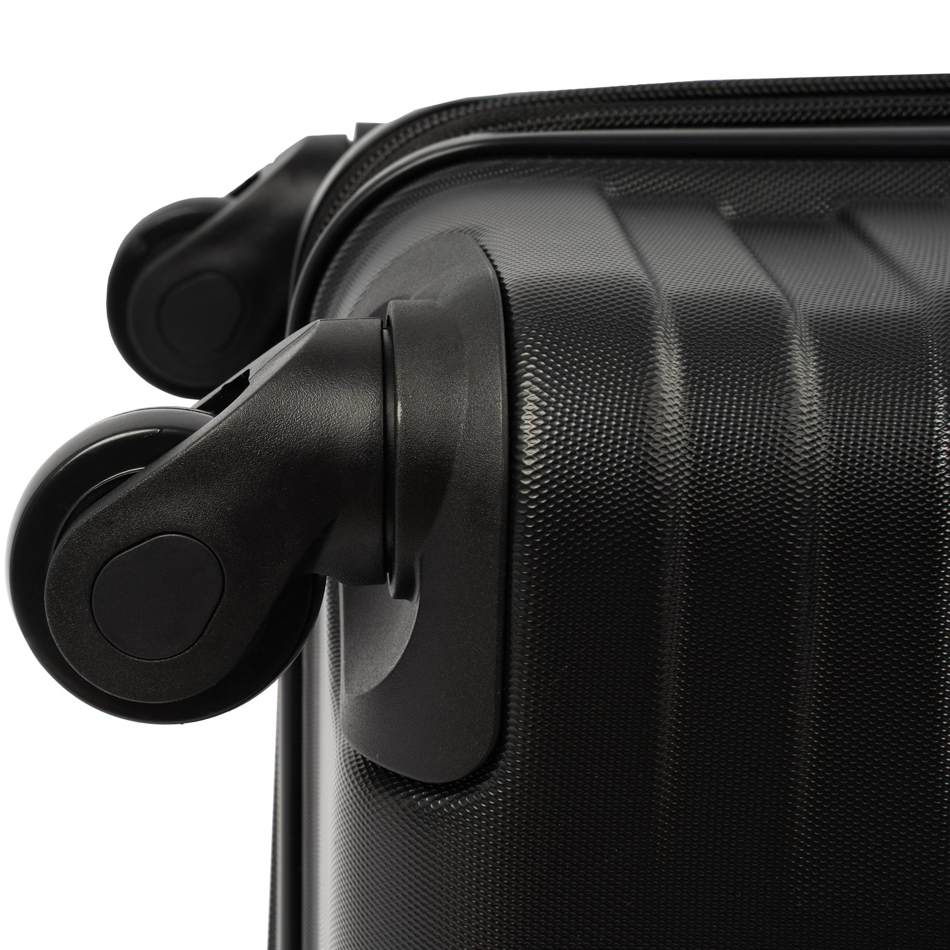Hardshell Luggage Sets 3 Pcs Spinner Suitcase with TSA Lock Lightweight 20''24''28''   Black + ABS - Korvel