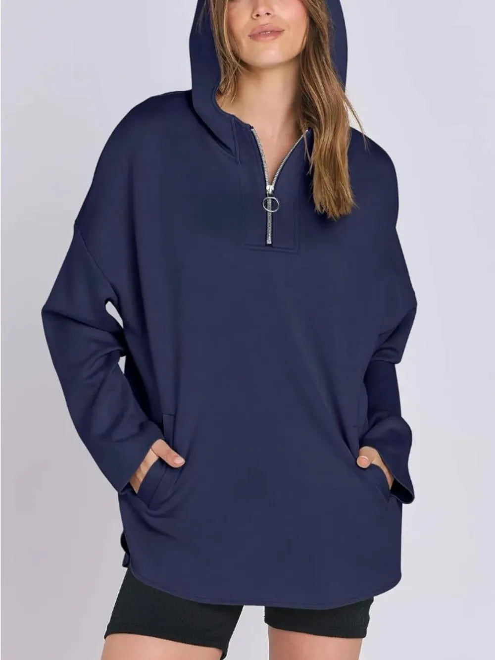 Quarter Zip Long Sleeve Hoodie - Korvel