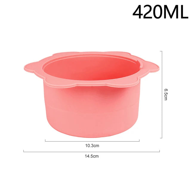 Wax Warmer Heat-resisting Replacement Silicone Bowls Hair Removal Wax With Stirring Stick Non-Stick Pan Hair Removal Tool - Korvel