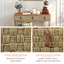 Medieval modern console table with entrance storage space, multifunctional entrance table with 3 drawers, open storage rack - Korvel