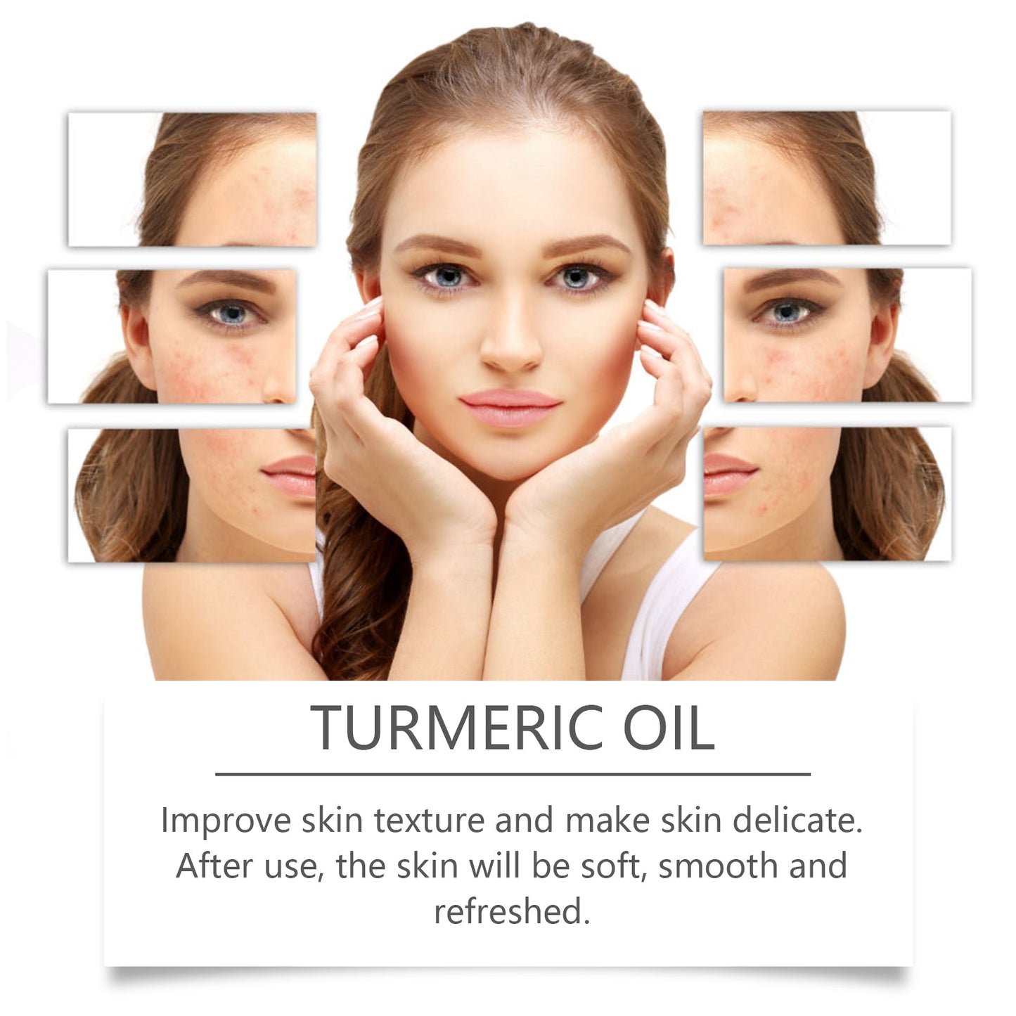 Sérum Facial à l'Huile Essentielle de Curcuma pour Peau Délicate