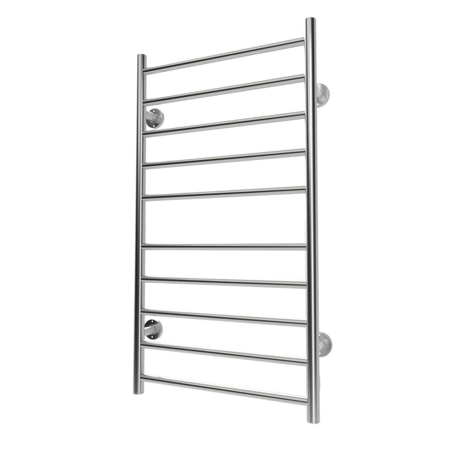 Electric Heated Towel Rack for Bathroom Wall Mounted Towel Warmer 10 Stainless Steel Bars Drying Rack - Korvel