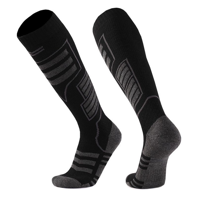 Chaussettes de ski en laine mérinos premium - Chaussettes de sport longues