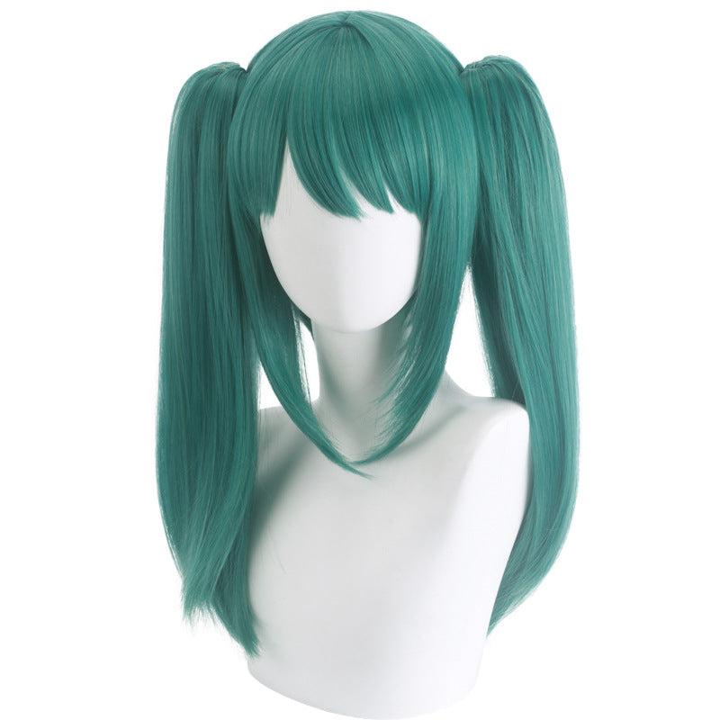Hatsune Miku Vampire cos wig round head leather tiger clip double horsetail animation - Korvel