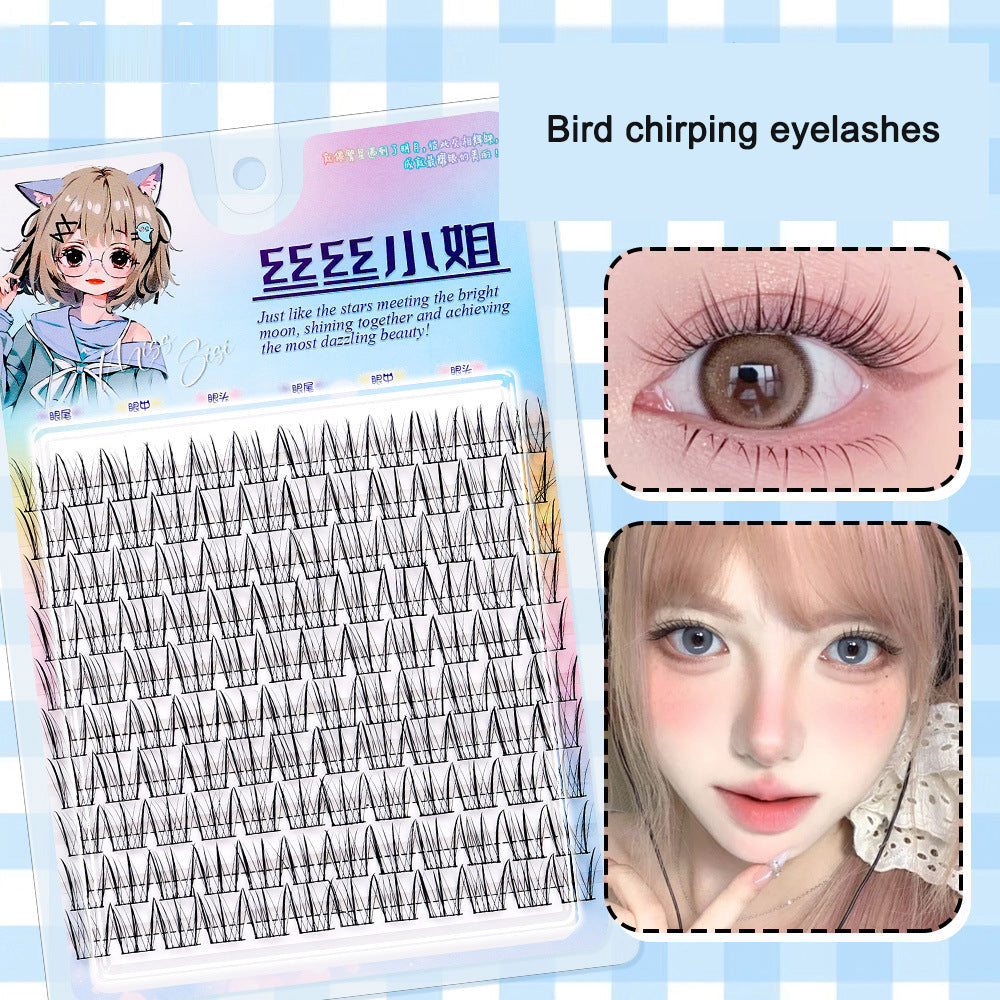 Sunflower Comics Pure Desire Eyelash Simulation Natural Thickening Large Segmented Trilogy False Eyelash Laziness - Korvel