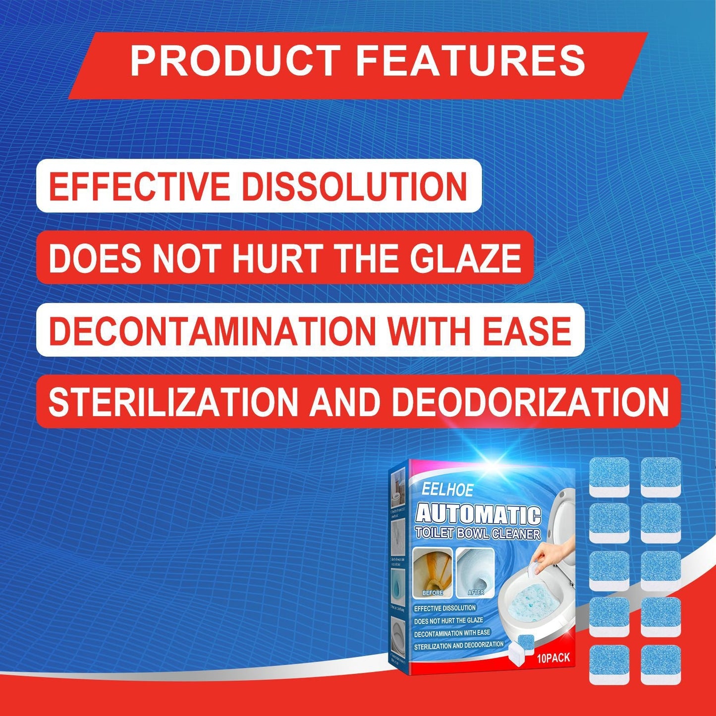 Premium Toilet Cleaning Effervescent Tablets