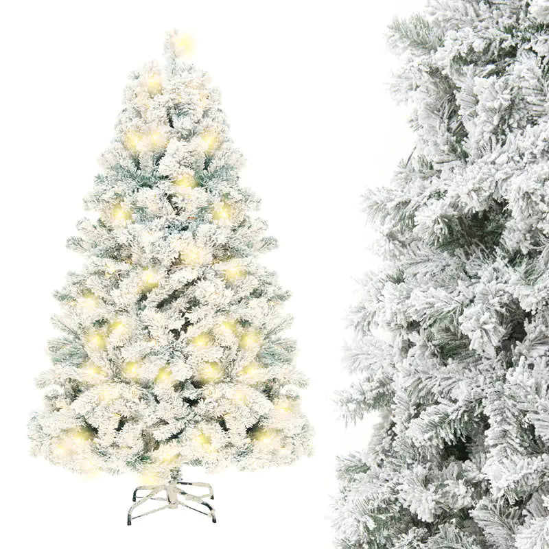 Elegant PVC Snow-Capped Christmas Tree for Holiday Decor
