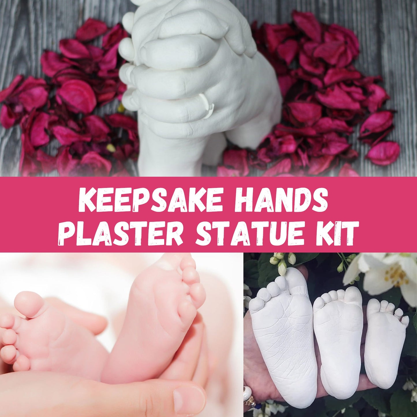 Hand Casting Kit, Three-Dimensional Hand Model Plaster Clone Model Homemade Commemorative Gift Crafts - Korvel
