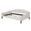 Full Size Upholstered Tufted Daybed in Beige