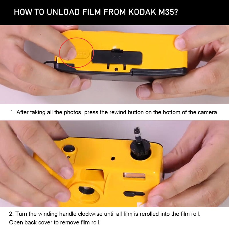 KODAK Vintage Retro M35 / M38 35mm Reusable Film Camera Sky Blue/ Yellow / Mint Green / Pink / Red / Cobalt Blue - Korvel