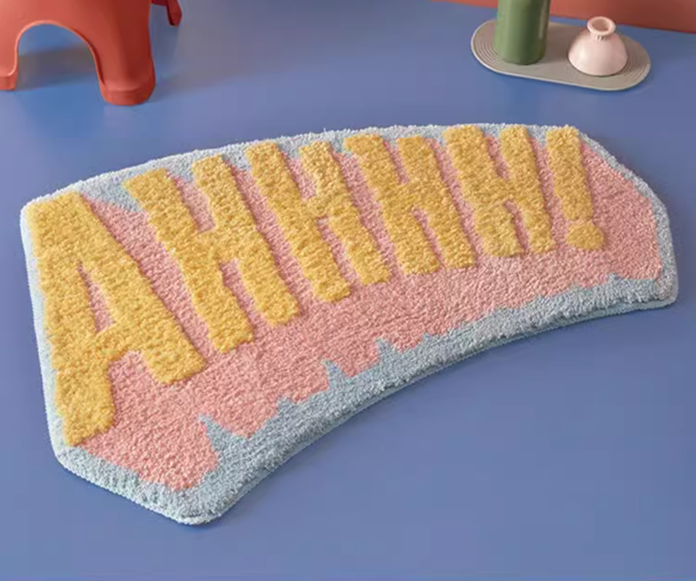 Special curved water absorbing floor mat for shower room, bathroom bathtub, non slip foot mat for household entrance door mat - Korvel