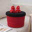 Cartoon cute home desktop sundries storage basket bedroom ornaments cotton rope storage basket with lid - Korvel