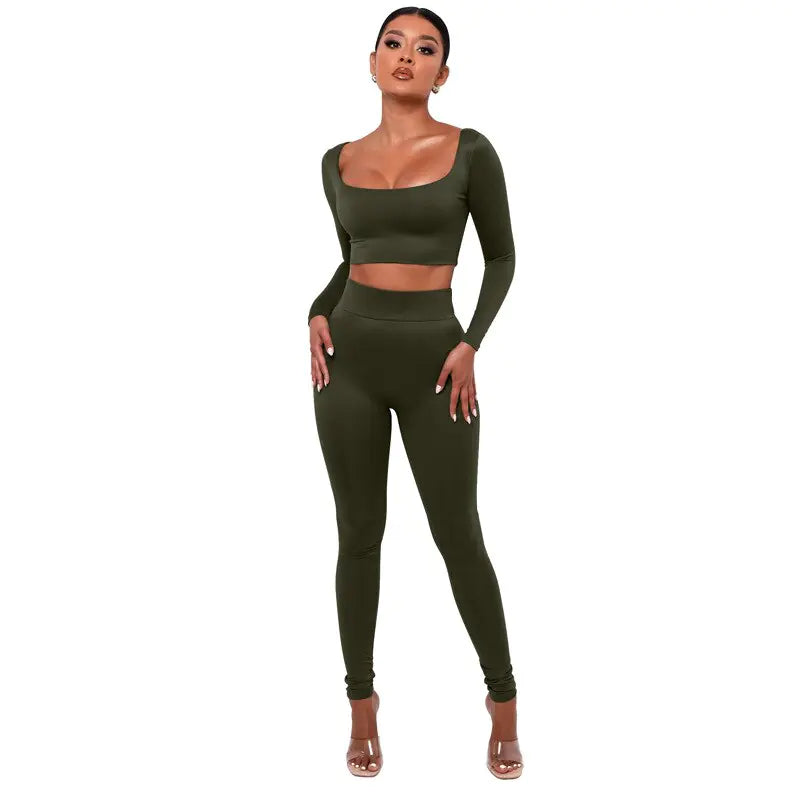 Premium Gym Crop Tank Top and Leggings Set