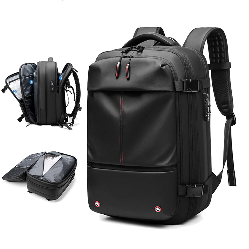 Expandable Waterproof Travel Backpacks Men Business Laptop Backpack With Valve Vacuum Compression Backpack - Korvel