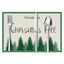 stmas linen placemats holiday party decorations insulation mats linen Christmas tree printed coasters - Korvel
