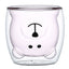 Cute Bear Shaped Double-Layer Glass Milk Cup