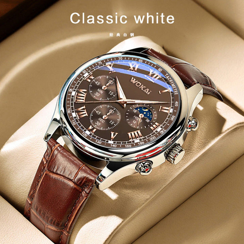Business Watch Quartz Sports Watch Leisure Belt Men's Watch Men's Watch Men's Watch - Korvel