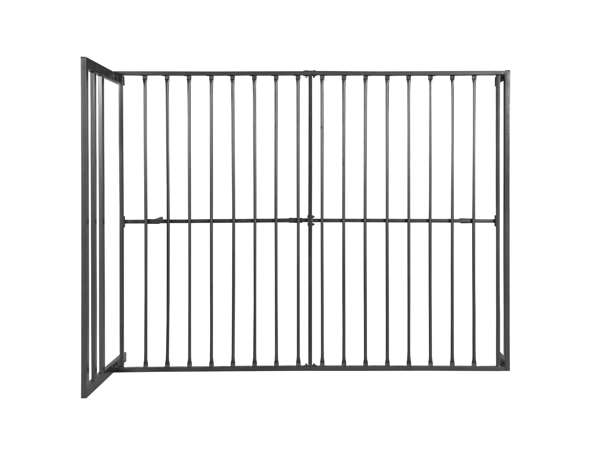 Queen Size Metal Bed Frame with Headboard Charcoal Grey - Korvel