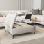 35 inch Wide Square storage benches Coffee Table with Lift Top Oversized Storage Ottoman in Upholstered for Living Room - Korvel