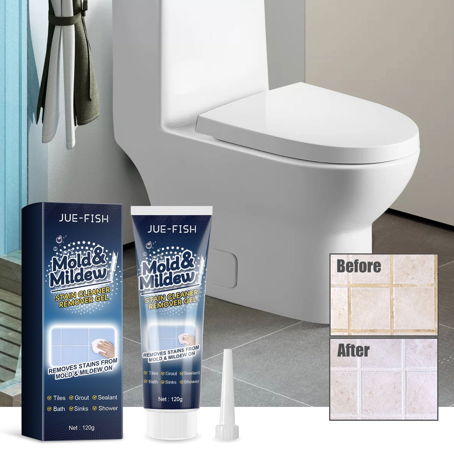 Mildew Remover Gel Multi-functional Mildew Remover Wall Tile Gap Bathroom Ceiling Cleaner - Korvel
