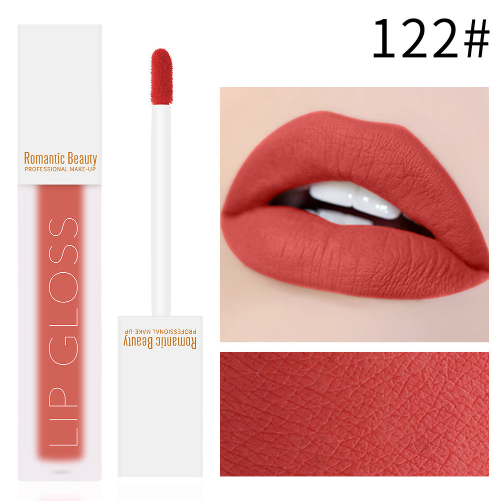 Romantic Beauty Velvet Matte Lip Glaze Non-Stick Lip Gloss - Korvel