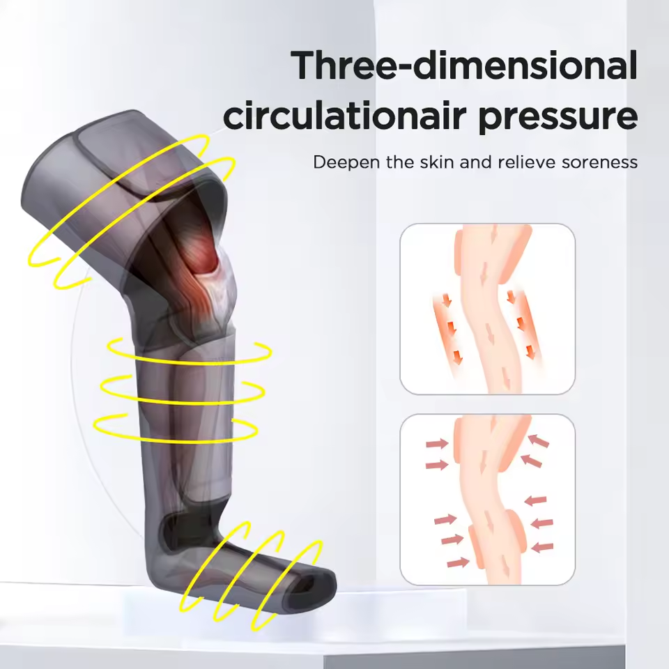 Foot compressed air pressure household electric leg massager air wave leg massager - Korvel