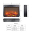 23 inch electric fireplace insert ultra thin heater with log set & realistic flame remote control - Korvel
