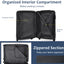 Hardshell Luggage Sets 3 Pcs Spinner Suitcase with TSA Lock Lightweight 20''24''28'' Blue + ABS - Korvel