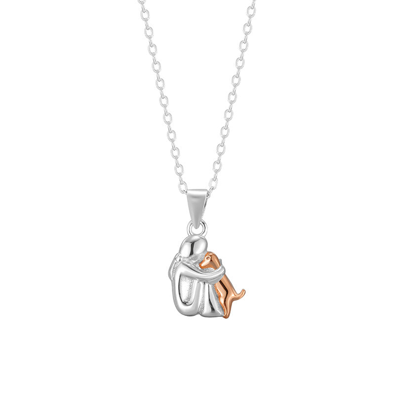 S925 Sterling Silver Embrace Necklace - Minimalist Design